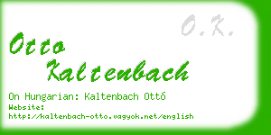 otto kaltenbach business card